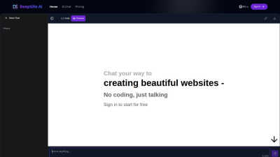 DeepSite AI - AI tool for Blogging & Publishing