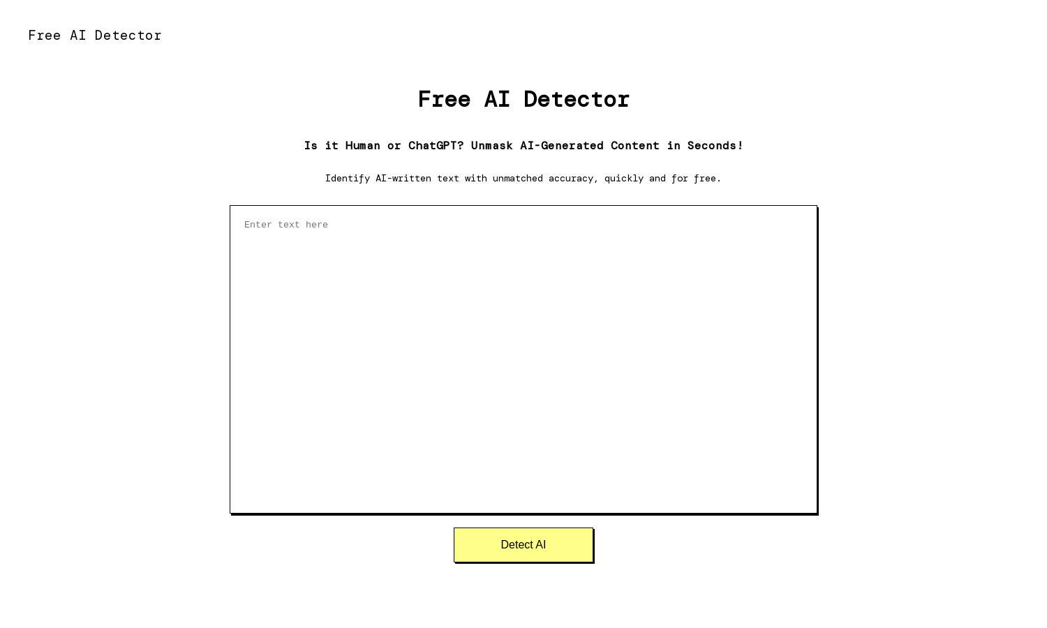 AI Detector Website