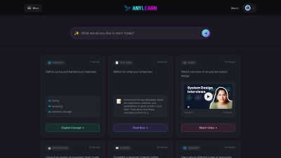 AnyLearn.ai - AI tool for AI Assistants