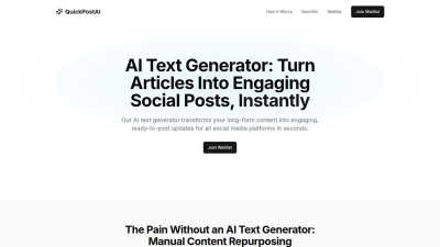 QuickPostAI - AI tool for Accessibility