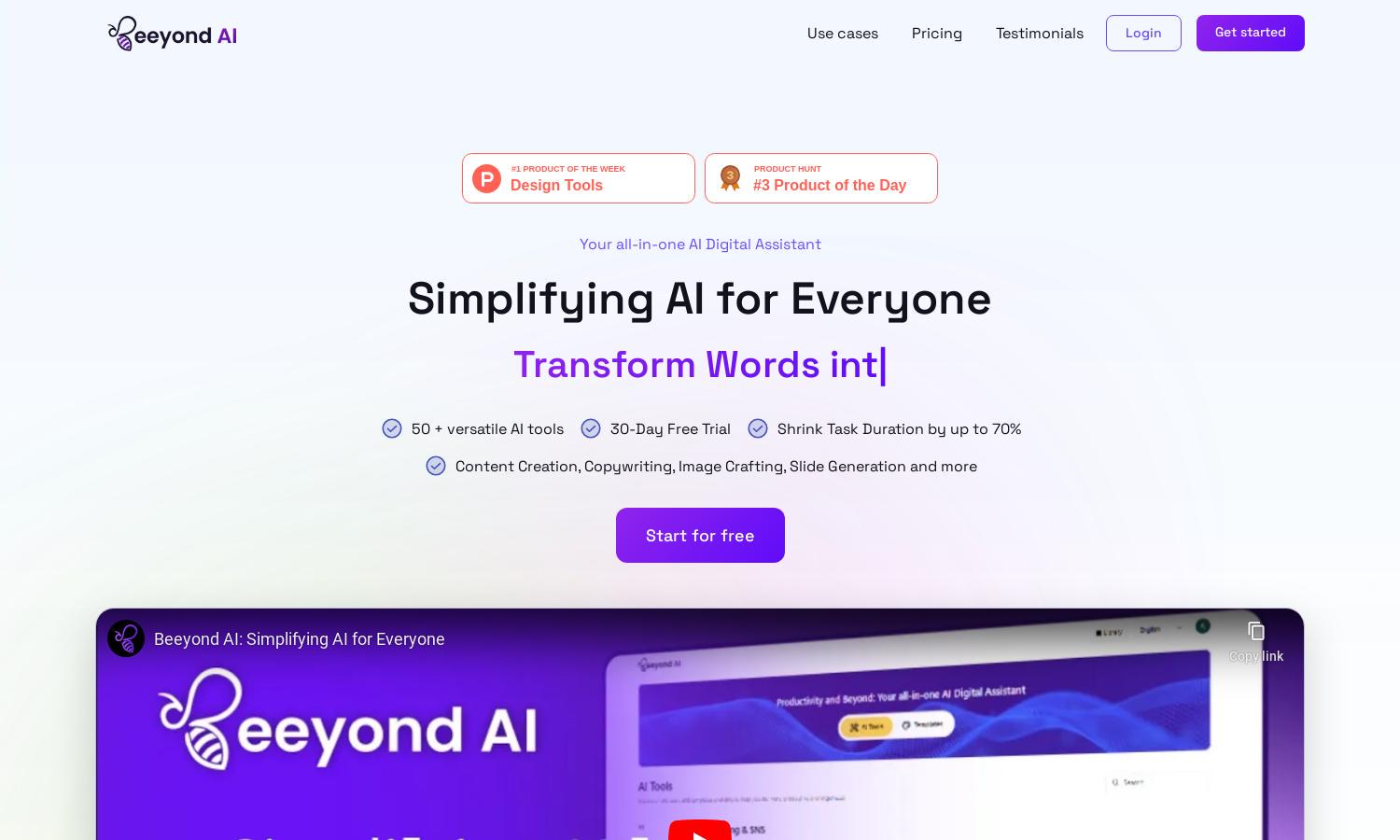 Beeyond AI Website