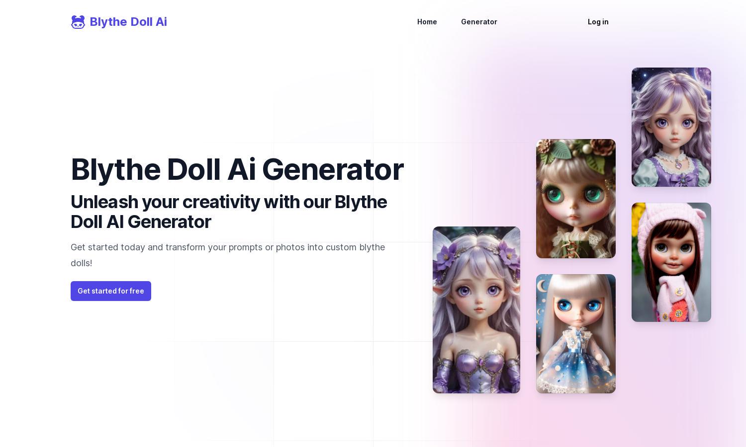 Blythe Doll AI Generator Website