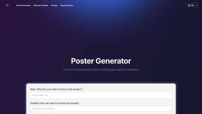 Poster Generator - AI tool for Content Creation