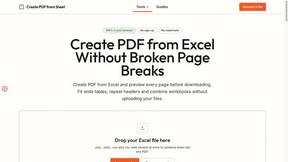 Create PDF from Excel Online - AI tool for Productivity & Management