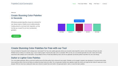 palettecolorgenerator.com - AI tool for Generative Art