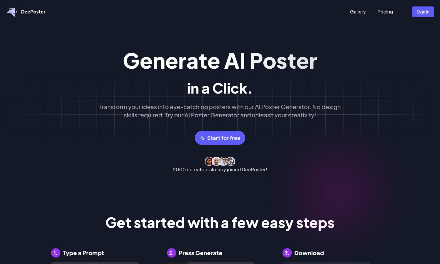 Deeposter Website