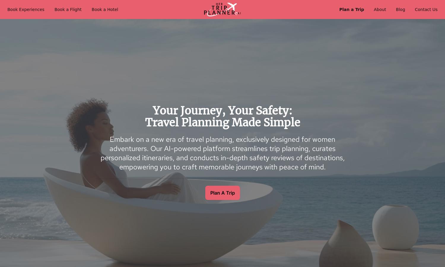 Her Trip Planner Website