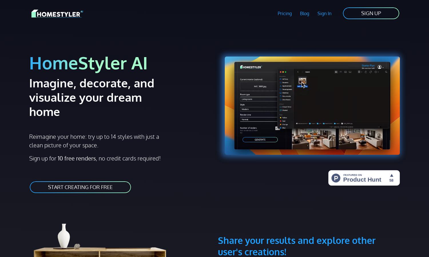 HomeStyler AI Website