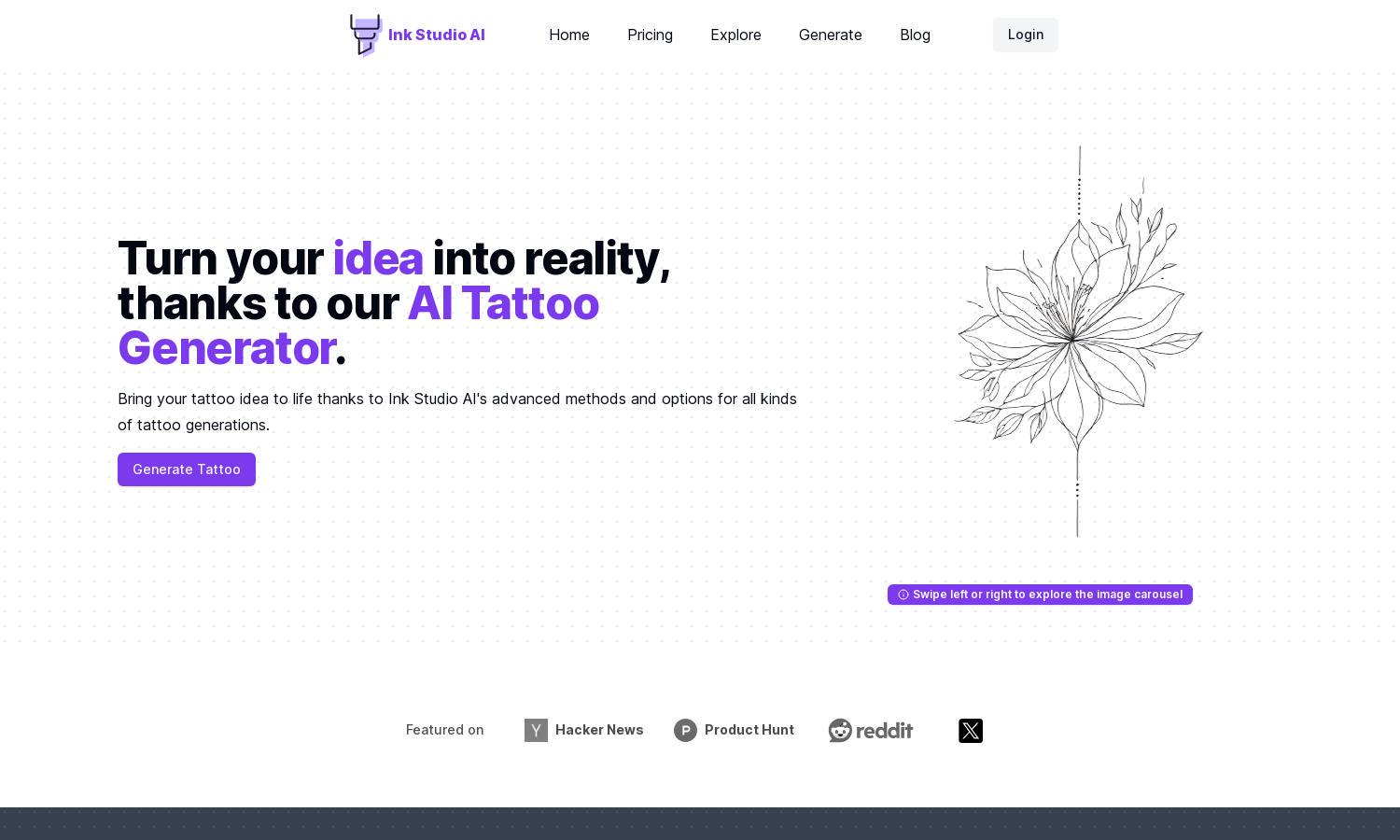 Ink Studio AI Website