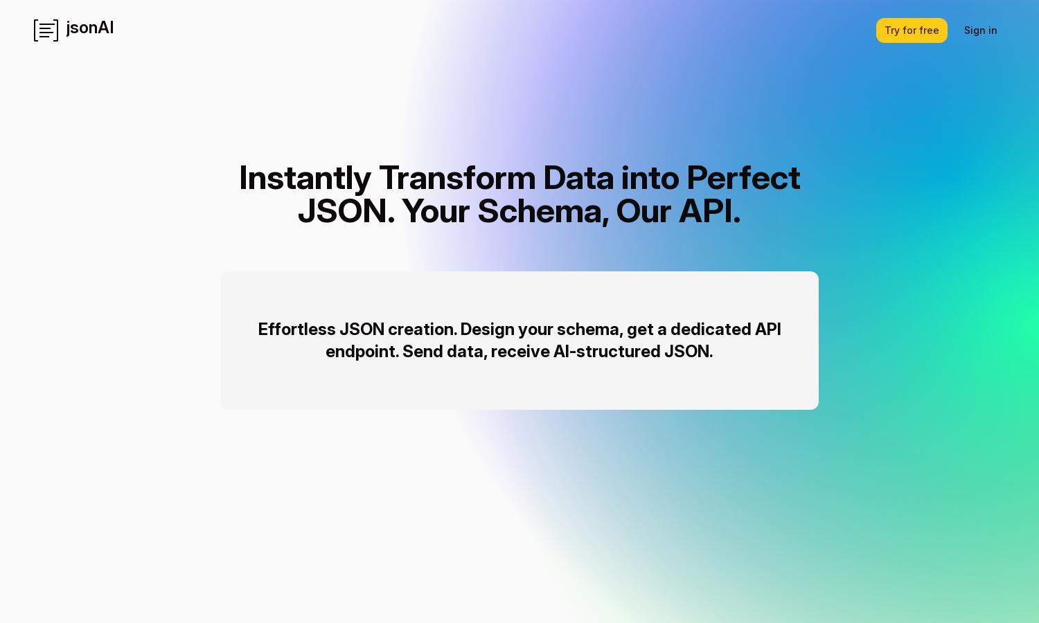 jsonAi.cloud Website