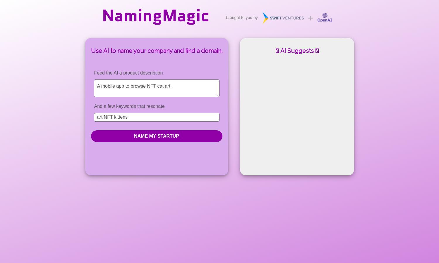 Naming Magic Website