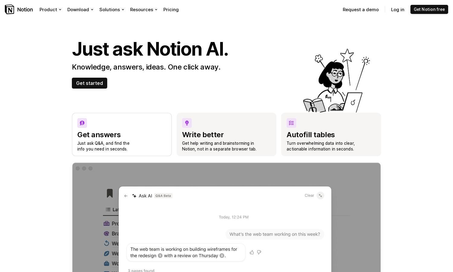 Notion AI Website