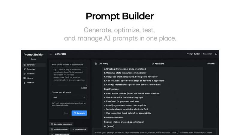 Prompt Builder screenshot