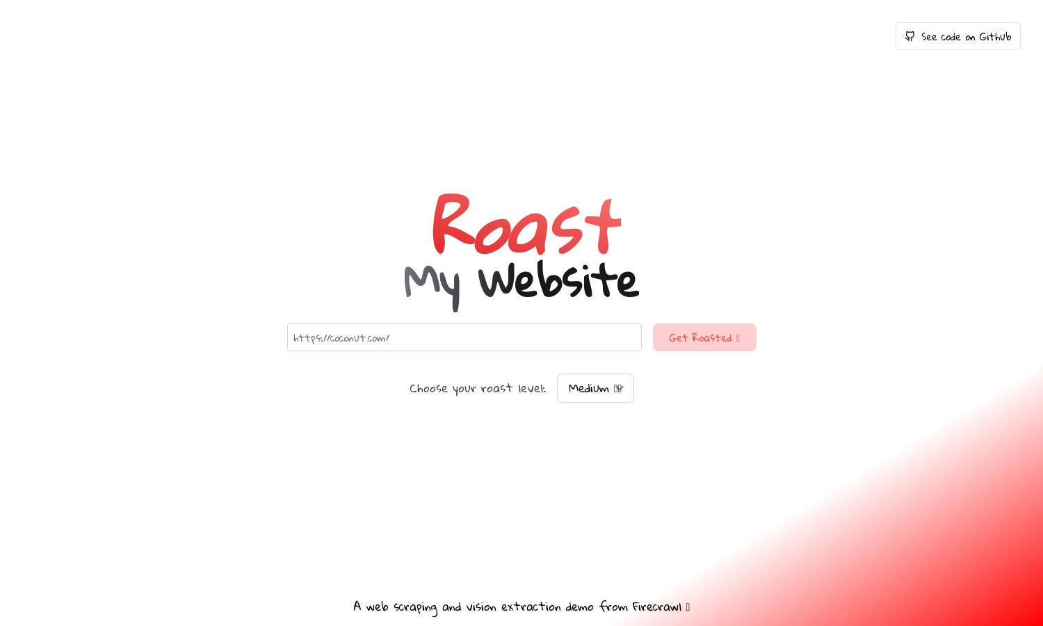 Roast My Website Website