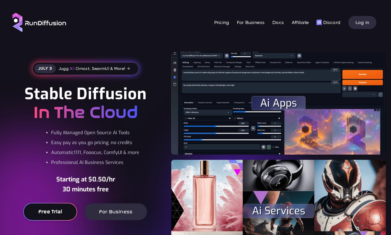 RunDiffusion Website