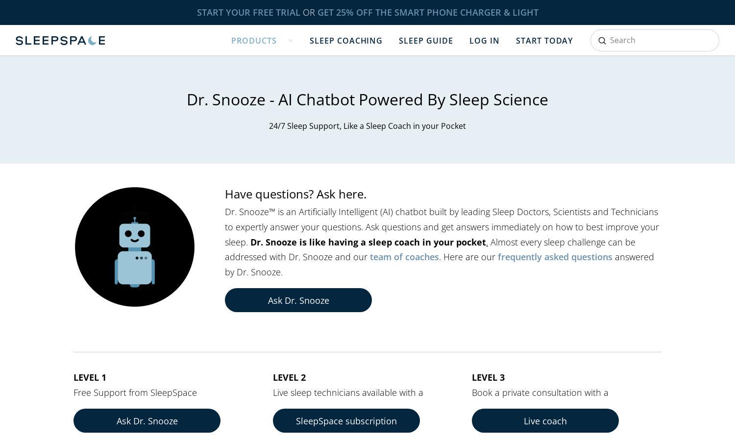 SleepSpace Website