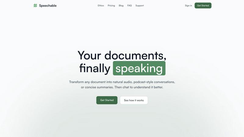 Speechable application interface and features