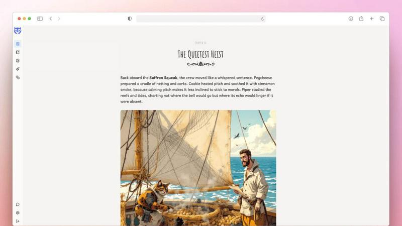 Storyloft application interface and features