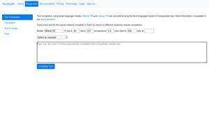 TextSynth Website